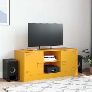 TV skrinka horčicovo-žltá 99x39x44 cm oceľ