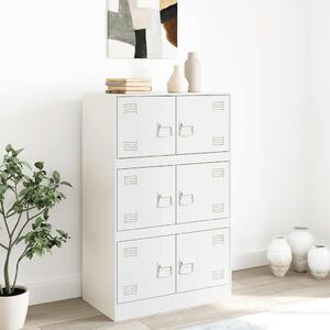 Komoda biela 67x39x107 cm oceľová