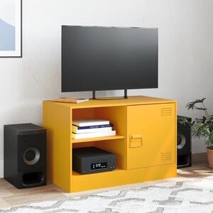 TV skrinka horčicovo-žltá 67x39x44 cm oceľ