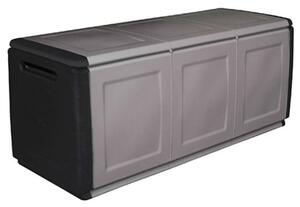 Plastový odkladací box s vrchnákom, 1380x570x530 mm, sivý