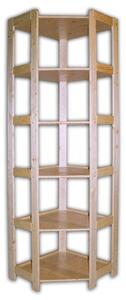 Rohový drevený regál 6 políc, 2040 x 700 x 435 mm