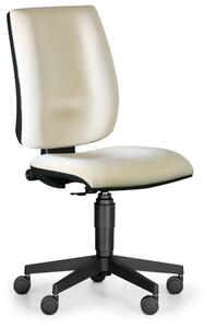 Kancelárska stolička FIGO bez podpierok rúk, permanentní kontakt, biela