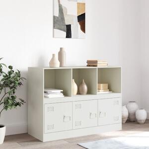 Komoda biela 99x39x73 cm oceľ