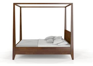 Dvojlôžková posteľ z masívneho borovicového dreva SKANDICA Canopy Dark, 140 x 200 cm