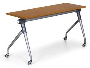 Skladací rokovací stôl so sklopnou doskou TRAINING PLUS, 1450x450 mm, čerešňa