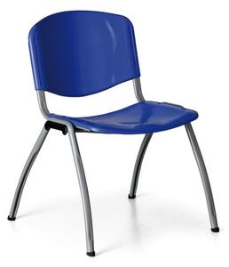 Plastová jedálenská stolička LIVORNO PLASTIC, modrá