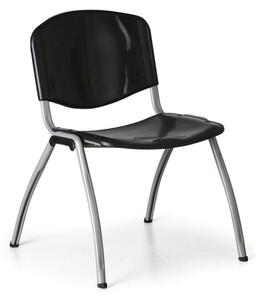 Plastová jedálenská stolička LIVORNO PLASTIC, čierna