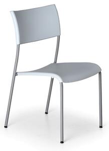 Plastová jedálenská stolička FOREVER, sivá