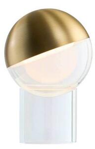 FRANDSEN stolová LED lampa Pila, mosadz, 20 cm, stmievateľná, Mosadz / zlato, Obývacia izba / jedáleň, Plast, Moderný, Stolová lampa