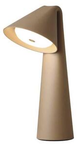 FRANDSEN stolová LED lampa Ami, šedo-béžová, 32 cm, stmievateľná, Krémová / jantárovo žltá, Obývacia izba / jedáleň, kov, Moderný, Stolová lampa