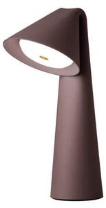 FRANDSEN LED stolová lampa Ami, hnedá, 32 cm, stmievateľná, Hnedá / hrdzavá, Obývacia izba / jedáleň, kov, Moderný, Stolová lampa