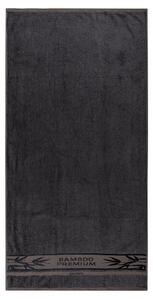 4Home Sada Bamboo Premium osuška a uterák tmavosivá, 70 x 140 cm, 50 x 100 cm