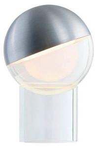 FRANDSEN stolová LED lampa Pila, hliníková farba, 20 cm, stmievateľné, Hliník / sivá / zinok, Obývacia izba / jedáleň, Plast, Moderný, Stolová lampa