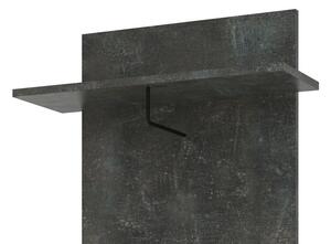 Vešiakový panel Askon, tmavý betón