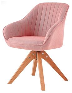 Jedálenská stolička CHIP I ružová/buk