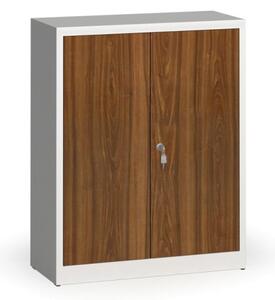 Zvárané skrine s lamino dverami, 1150 x 920 x 400 mm, RAL 7035/orech
