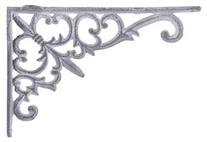 Šedá antik liatinová policová konzola Ornament - 18*3,5*12 cm - Chic Antique