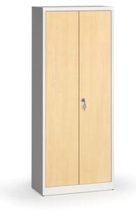 Zvárané skrine s lamino dverami, 1950 x 800 x 400 mm, RAL 7035/breza