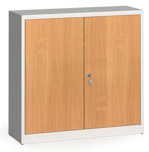 Zvárané skrine s lamino dverami, 1150 x 1200 x 400 mm, RAL 7035/wenge