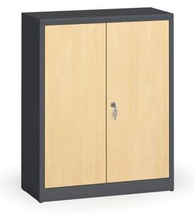Zvárané skrine s lamino dverami, 1150 x 920 x 400 mm, RAL 7016/breza