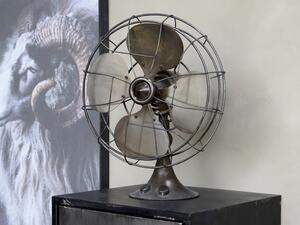 Mosadzný dekoratívny retro ventilátor na podstavci Factory - 31*21*37cm - Chic Antique