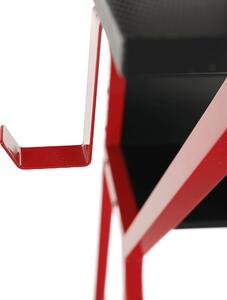 KONDELA PC stôl/herný stôl, červená/čierna, TABER