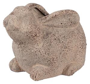 Béžový antik dokoračný kvetináč králik Rabbi - 17*12*12 cm - Clayre & Eef