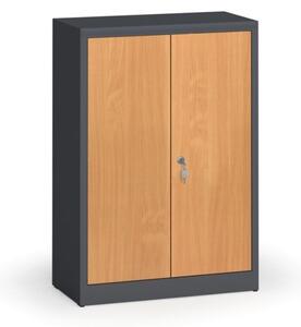 Zvárané skrine s lamino dverami, 1150 x 800 x 400 mm, RAL 7016/wenge