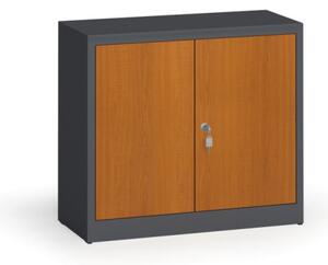 Zvárané skrine s lamino dverami, 800 x 920 x 400 mm, RAL 7016/čerešňa
