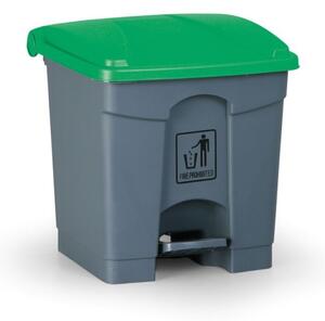 Nášľapný viacúčelový kôš na odpadky, 30 L, 350 x 400 x 340 mm, zelená