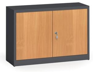 Zvárané skrine s lamino dverami, 800 x 1200 x 400 mm, RAL 7016/breza