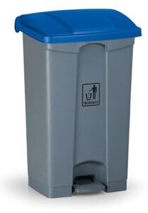 Nášľapný viacúčelový kôš na odpadky 87 litrov, 480 x 360 x 820 mm, modrá