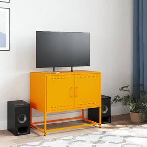 TV skrinka horčicovo-žltá 68,5x39x60,5 cm oceľ