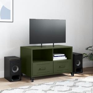 TV skrinka olivovo-zelená 68x39x43,5 cm oceľ