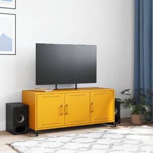 TV skrinka horčicovožltá 100,5x39x43,5 cm oceľ