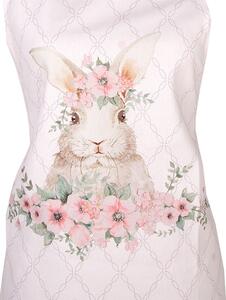 Ružová bavlnená zástera s králikom Floral Easter Bunny - 70*85 cm - Clayre & Eef