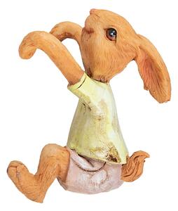 Dekorácia závesný zajačik na pohárik - 5*5*9 cm - Clayre & Eef