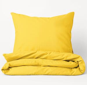 Goldea bavlnené posteľné obliečky - žlté 140 x 200 a 70 x 90 cm