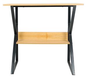 TEMPO Písací stôl, s policou, buk / čierna, TARCAL 80
