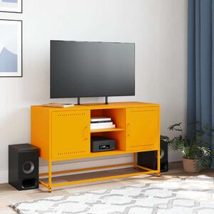 TV skrinka horčicovožltá 100,5x39x60,5 cm oceľ
