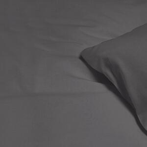 Goldea bavlnené posteľné obliečky - tmavo sivé 140 x 200 a 70 x 90 cm