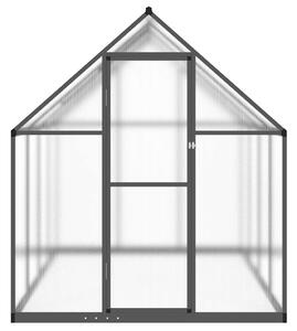 Skleník s podkladovým rámom antracitový 224x169x195 cm hliník