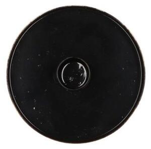 Čierno - zlatý antik kovový svietnik Marrakech black - Ø 10*2,5 cm - daan kromhout