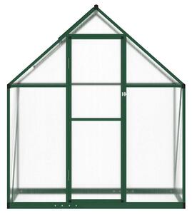 Skleník so základovým rámom zelený 169x58x195 cm hliník