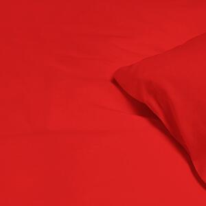 Goldea bavlnené posteľné obliečky - červené 140 x 200 a 70 x 90 cm