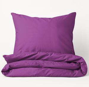Goldea bavlnené posteľné obliečky - fialové 140 x 220 a 70 x 90 cm