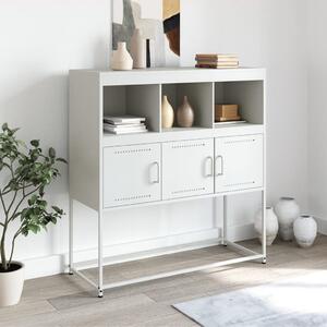 Komoda biela 100,5x39x107 cm oceľ