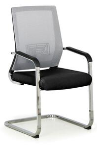 Konferenčná stolička ELITE NET, sivá/čierna