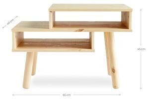 Konferenčný stolík z borovicového dreva v čiernej farbe Karup Design Haku