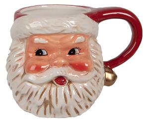 Keramický hrnček hlava Santa - 14 * 10 * 11 cm / 450 ml - Clayre & Eef